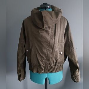 3.1 PHilip Lim Green Stand Collar Jacket Size 8